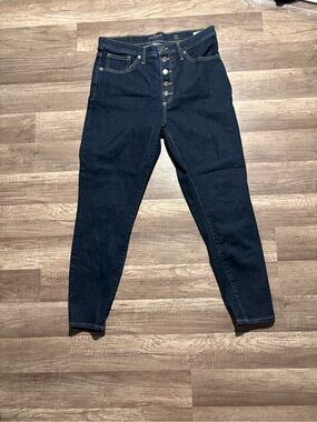 Lucky Brand High-Rise Dark Blue Button-Fly Jeans